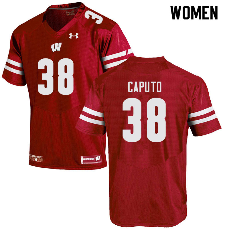 Women #38 Dante Caputo Wisconsin Badgers College Football Jerseys Sale-Red